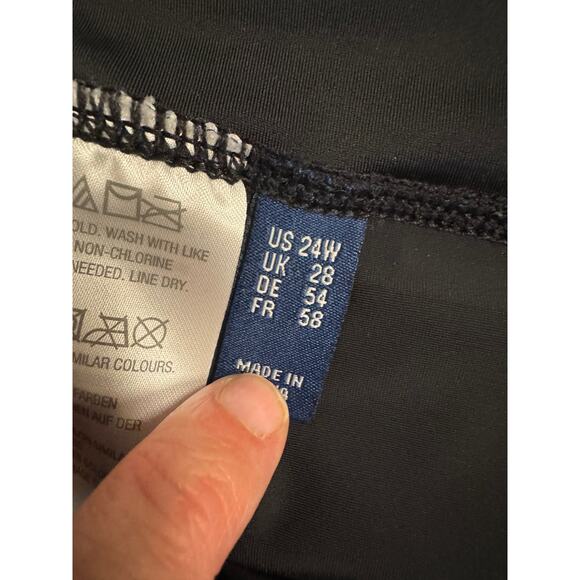 Women’s 24W Black Swim Skirt Plus Size High Waist Swim Bottom - Picture 2 of 4